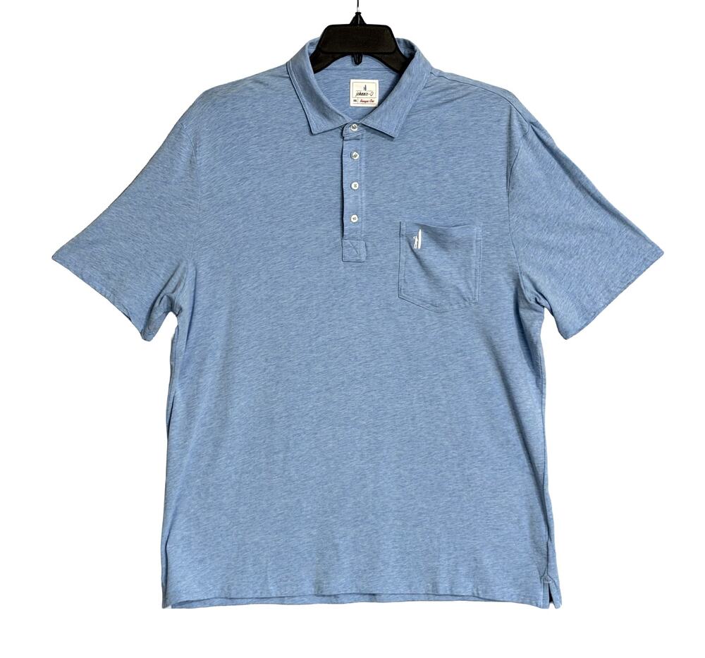 Johnnie-O Polo Shirt Men's XXL Short Sleeve Stretch Fabric Blue Heather NEW